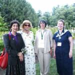 L to R: Marie Byrnes, Darlene Beauvais, Beryl Feldman & Rhonda Haavisto at the Garden Dedication Ceremony, August 23, 2005; photo by Hilda Morrill.
